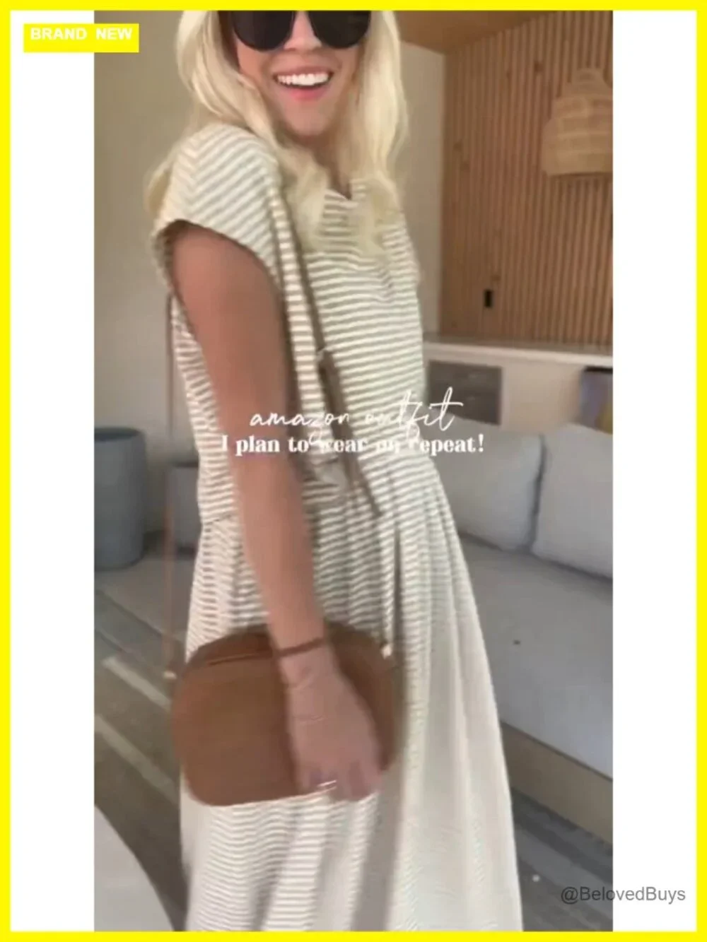 Striped 2 Piece Outfit Cap Sleeve Crop Top Midi Skirt Set Travel Matching